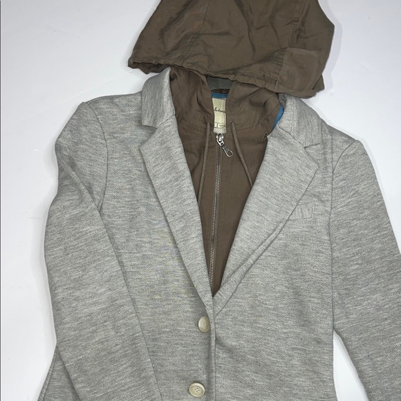 elevenses Jackets & Blazers - Elevenses Anthropologie Gray and Brown Jacket